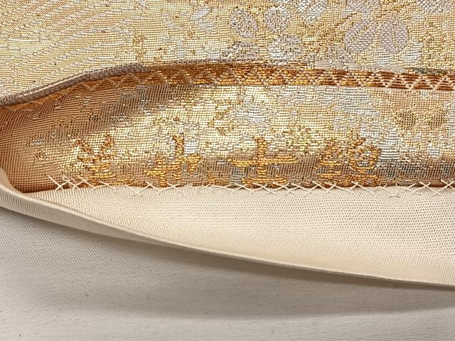 平和屋着物◎六通柄袋帯 唐織 美也古錦 草花文 金銀糸 正絹 逸品 CAAY0822qv