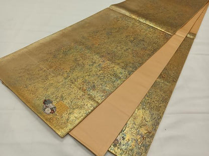 平和屋着物◎太鼓柄袋帯　花籠文　金糸　引箔　正絹　逸品　CAAY0846qv