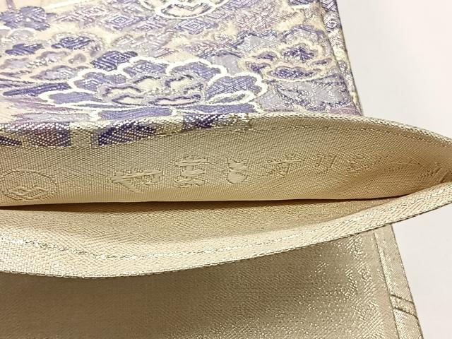 平和屋着物◎本佐賀錦　六通柄袋帯　扇面花文　銀糸　やまとオリジナル　正絹　逸品　CAAY0897qv