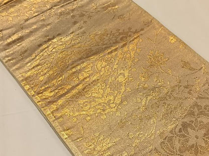 平和屋着物◎西陣　六通柄袋帯　更紗花菱文　金銀糸　正絹　逸品　CAAY0904qv