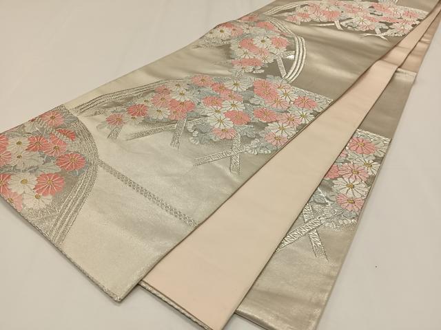 平和屋着物◎六通柄袋帯　唐織　籬花文　金銀糸　たけうちオリジナル　正絹　逸品　CAAY0920qv