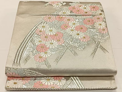 平和屋着物◎六通柄袋帯　唐織　籬花文　金銀糸　たけうちオリジナル　正絹　逸品　CAAY0920qv