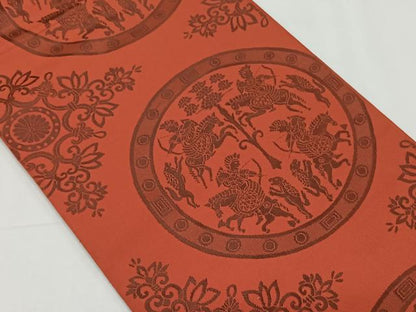 平和屋着物◎六通柄 本袋帯 狩猟文 正絹 逸品 CAAY1001qv