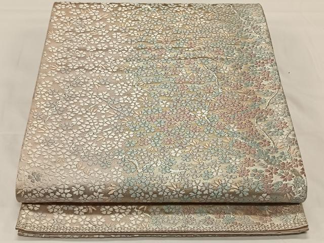 平和屋着物◎六通柄袋帯　唐織　花尽くし　金銀糸　正絹　逸品　CAAY1174qv