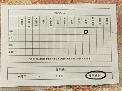 平和屋着物◎佐賀錦 六通柄袋帯 雪輪吉祥花文 金銀糸 正絹 逸品 CAAY1179qv
