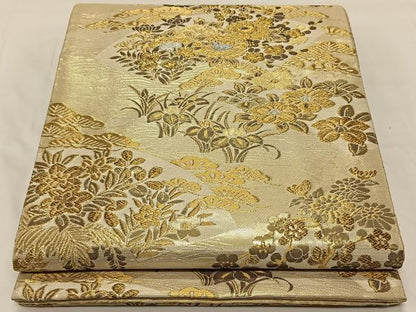 平和屋着物◎佐賀錦 六通柄袋帯 華宝 九百錦 金銀糸 正絹 逸品 CAAY1180qv