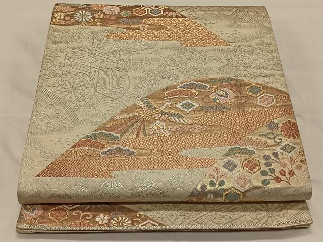 平和屋着物◎六通柄袋帯 唐織 慶長小袖 東山文様 金銀糸 正絹 逸品 CAAY1189qv