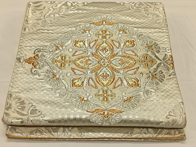 平和屋着物◎六通柄袋帯 正倉院更紗花文 金銀糸 正絹 逸品 CAAY1192qv