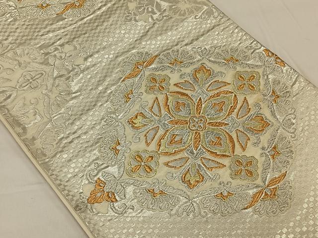 平和屋着物◎六通柄袋帯 正倉院更紗花文 金銀糸 正絹 逸品 CAAY1192qv