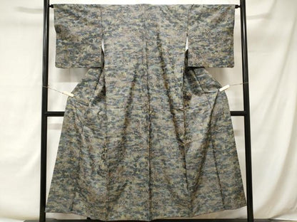 平和屋着物■上質な紬　雲重ね文様　正絹　逸品　CAAY1302ev