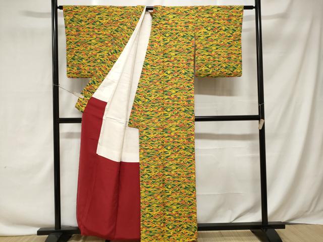 平和屋着物●上質な小紋　間道　たたき染め　正絹　逸品　未使用　CABA9671gh 平和屋着物○上質な小紋 間道 たたき染め 正絹 逸品 未使用 CABA9671gh