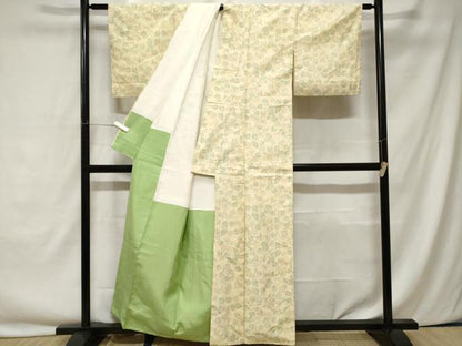 平和屋着物■上質な紬 枝花文 正絹 逸品 CAAY1670ev