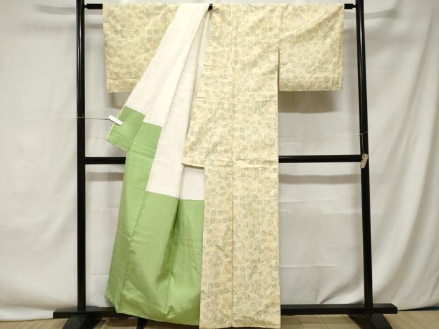 平和屋着物■上質な紬 枝花文 正絹 逸品 CAAY1670ev