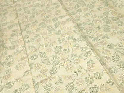 平和屋着物■上質な紬 枝花文 正絹 逸品 CAAY1670ev