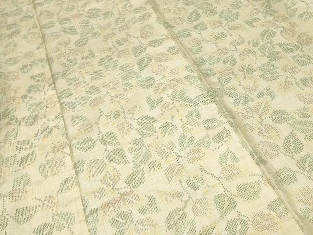 平和屋着物■上質な紬 枝花文 正絹 逸品 CAAY1670ev