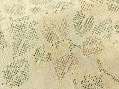 平和屋着物■上質な紬 枝花文 正絹 逸品 CAAY1670ev