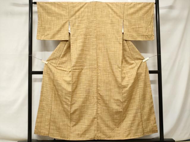 平和屋着物■上質な紬　格子柄　正絹　逸品　CAAY1700ev