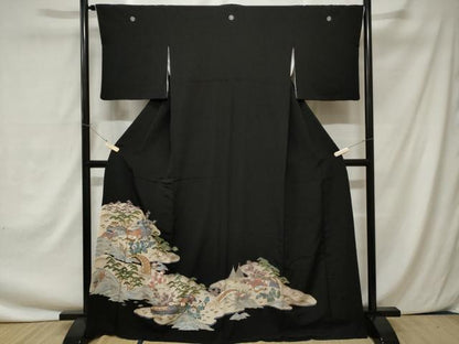平和屋着物■豪華黒留袖　御所解文　金彩　正絹　逸品　CAAY1868ev