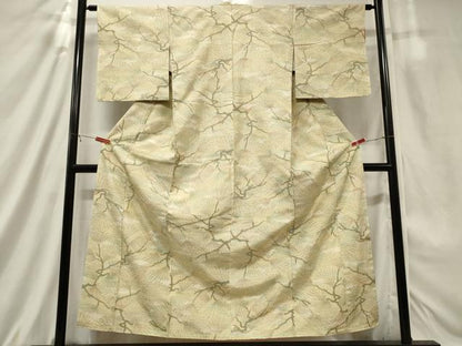 平和屋着物■上質な紬　枝葉文　正絹　逸品　CAAY2065in