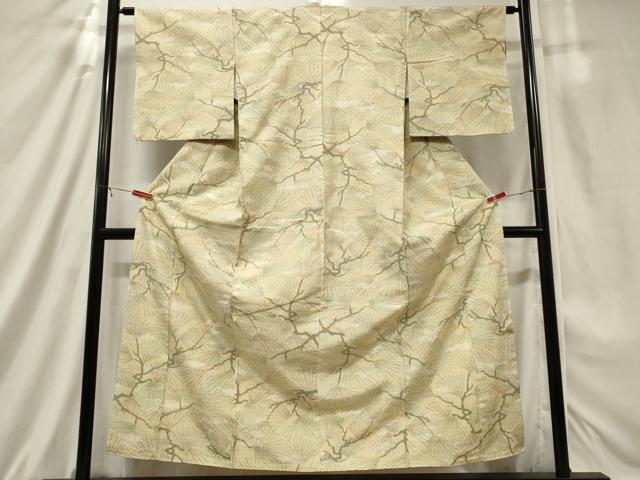 平和屋着物■上質な紬　枝葉文　正絹　逸品　CAAY2065in
