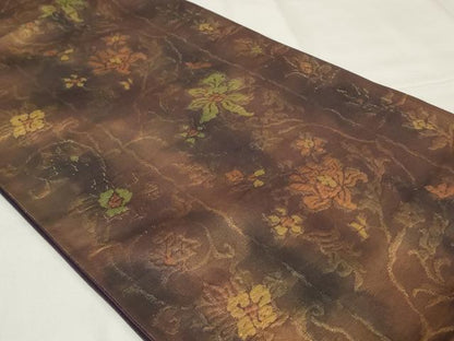 平和屋着物◎六通柄袋帯　枝花文　正絹　逸品　CAAY2164in