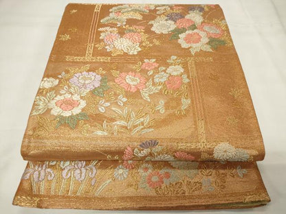 平和屋着物◎六通柄袋帯　琳派絵図　書院春秋文　金糸　正絹　逸品　CAAY2201in