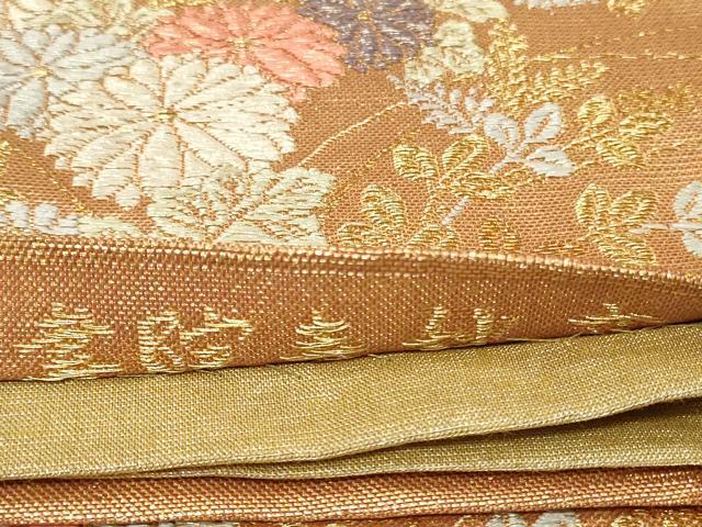 平和屋着物◎六通柄袋帯　琳派絵図　書院春秋文　金糸　正絹　逸品　CAAY2201in