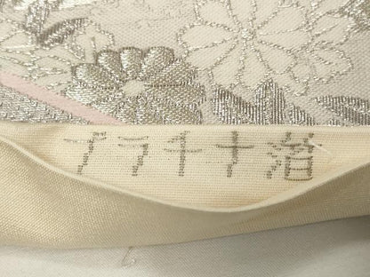 平和屋着物◎六通柄袋帯　風景文　銀糸　正絹　逸品　CAAY2231in