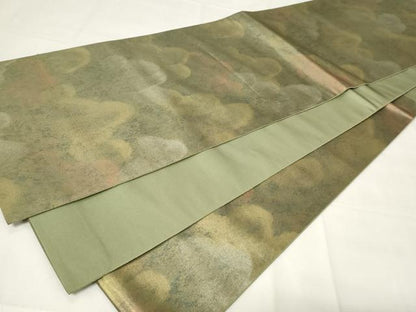 平和屋着物◎六通柄袋帯　霞文　正絹　逸品　CAAY2245in