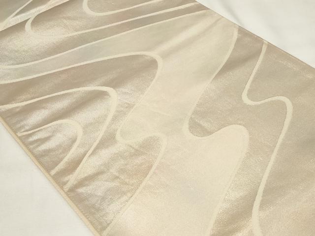 平和屋着物◎六通柄袋帯　流水文　銀糸　正絹　逸品　CAAY2251in