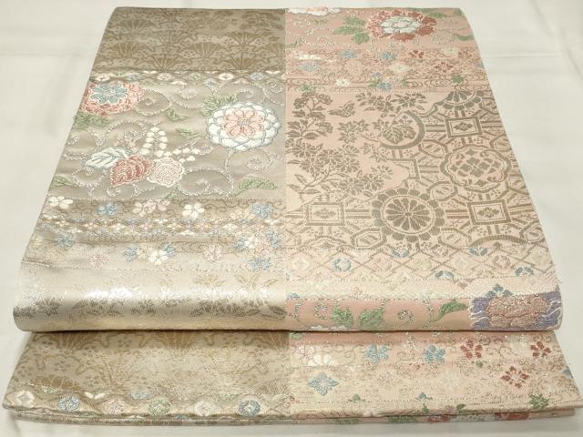 平和屋着物◎六通柄袋帯 唐織 吉祥花唐草文 金銀糸 正絹 逸品 CAAY2299in
