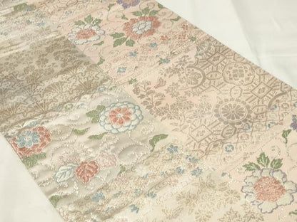 平和屋着物◎六通柄袋帯 唐織 吉祥花唐草文 金銀糸 正絹 逸品 CAAY2299in