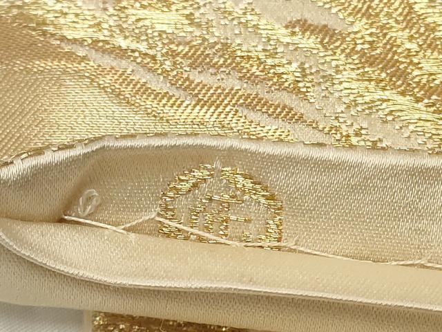 平和屋着物◎六通柄袋帯　御所車松葉文　金糸　正絹　逸品　CAAY2334in