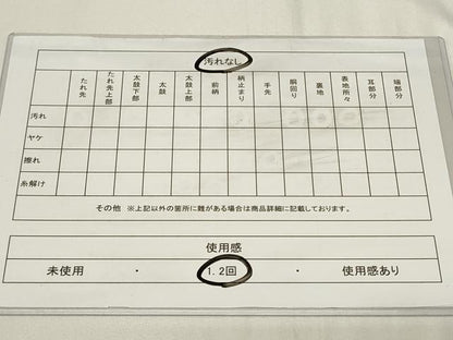 平和屋着物◎六通柄袋帯　草花文　銀糸　正絹　逸品　CAAY2360in