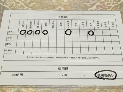 平和屋着物◎西陣　服部織物謹製　六通柄袋帯　こはく錦　菱花文　金銀糸　正絹　逸品　CAAY2365in