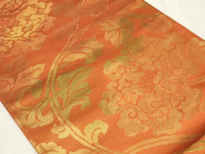 平和屋着物◎六通柄袋帯　枝花文　金糸　正絹　逸品　CAAY2379in