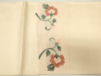 平和屋着物◎太鼓柄袋帯　花唐草文　金糸　正絹　逸品　CAAY2394in