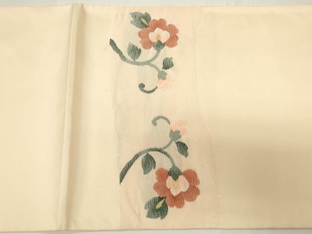 平和屋着物◎太鼓柄袋帯　花唐草文　金糸　正絹　逸品　CAAY2394in