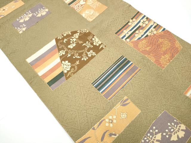 平和屋着物●六通柄袋帯　公家有職文　金糸　正絹　逸品　CAAY2431hy