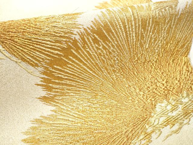 平和屋着物●太鼓柄袋帯 綴れ 松 純金箔24K 正絹 逸品 CAAY2461hy