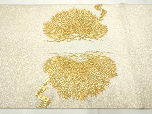 平和屋着物●太鼓柄袋帯 綴れ 松 純金箔24K 正絹 逸品 CAAY2461hy