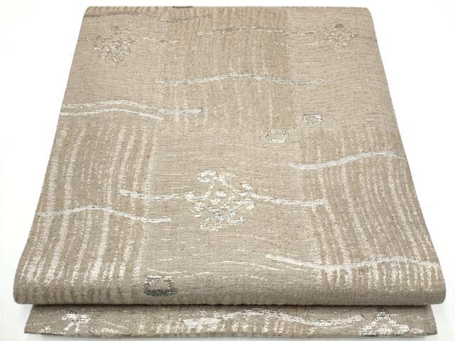 平和屋着物▽スリーシーズン 春夏秋 全通柄袋帯 吉祥文 金糸 正絹 逸品 CAAY2503hy