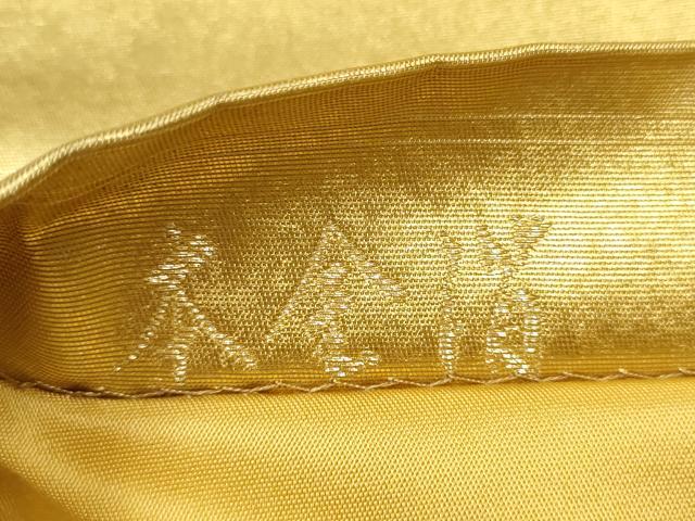平和屋着物●太鼓柄袋帯 暁月 羽根つき 本金箔 正絹 逸品 CAAY2512hy