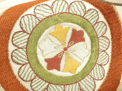 平和屋着物●六通柄　本袋帯　唐織　花丸文　金糸　正絹　逸品　CAAY2514hy
