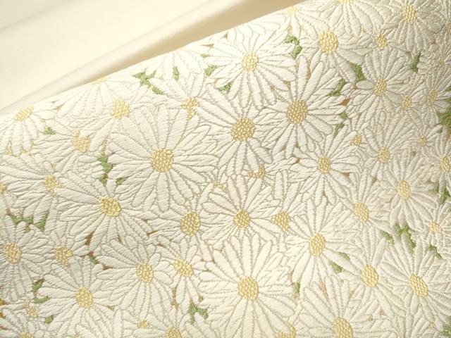 平和屋着物●山口美術織物 皇室 伊勢神宮御用 西陣織 太鼓柄袋帯 献上春菊文 正絹 逸品 未使用 CAAY2532hy