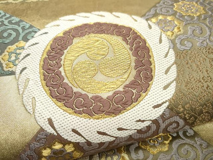 平和屋着物●六通柄袋帯　唐織　鳳華瑞祥紋　金糸　引箔　鈴乃屋扱い　正絹　逸品　CAAY2560hy