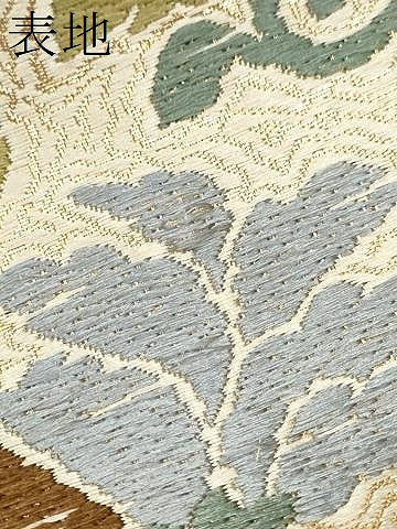 平和屋着物●六通柄袋帯 唐織 花唐草文 金糸 正絹 逸品 CAAY2564hy