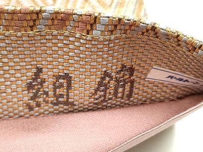平和屋着物●全通柄袋帯　組錦　金糸　正絹　逸品　CAAY2566hy