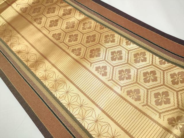 平和屋着物●両面　六通柄袋帯　唐織　蜀江花文　金糸　正絹　逸品　CAAY2582hy