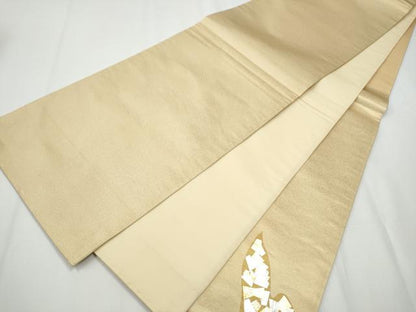 平和屋着物●太鼓柄袋帯 流水箔散らし文 金銀彩 正絹 逸品 CAAY2583hy